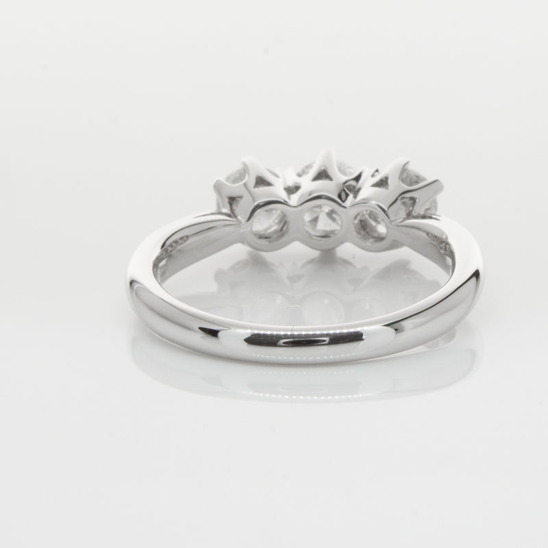 18ct White Gold 1.30ct Diamond Trilogy Ring-Ring-Walker & Hall