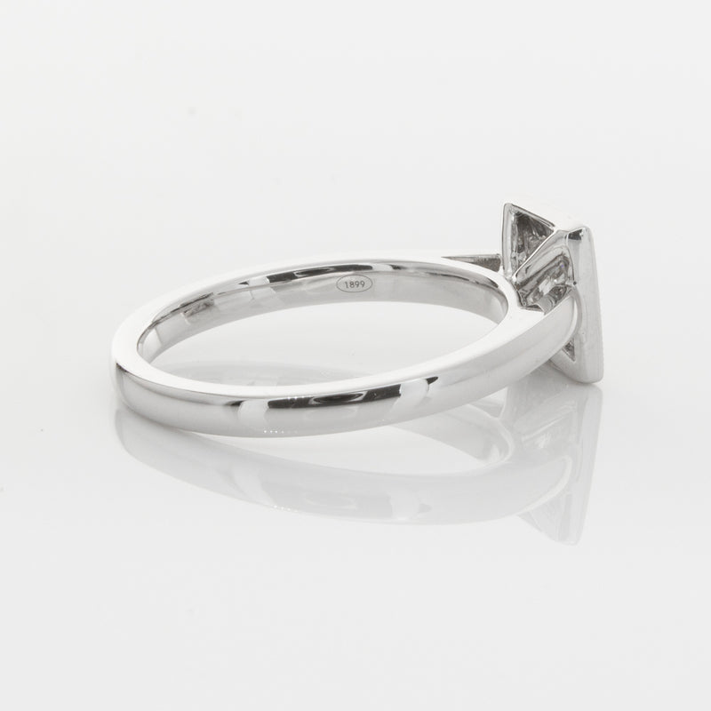18ct White Gold .52ct Princess Cut Diamond Windsor Ring-Ring-Walker & Hall