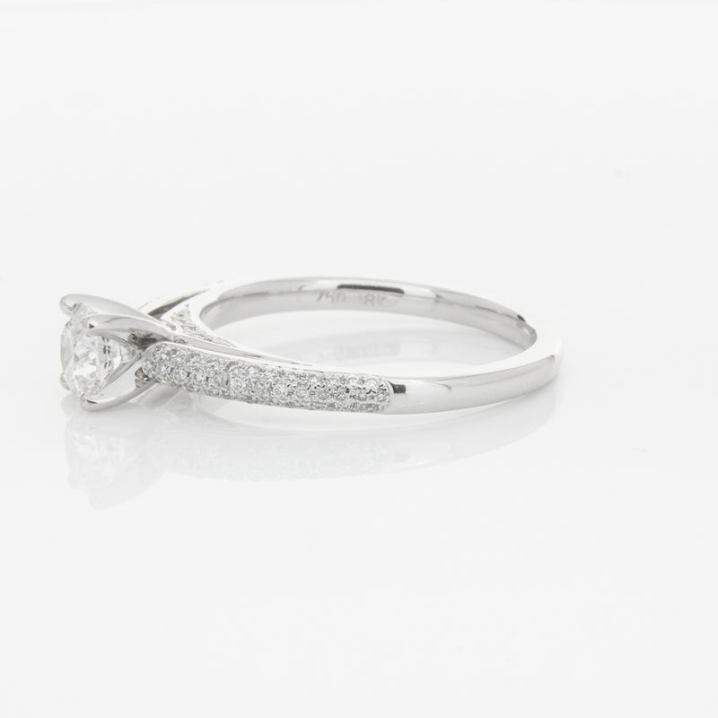 18ct White Gold .50ct Diamond Ring-Ring-Walker & Hall