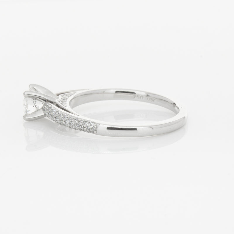 18ct White Gold .50ct Diamond Ring-Ring-Walker & Hall