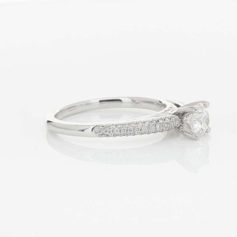 18ct White Gold .50ct Diamond Ring-Ring-Walker & Hall