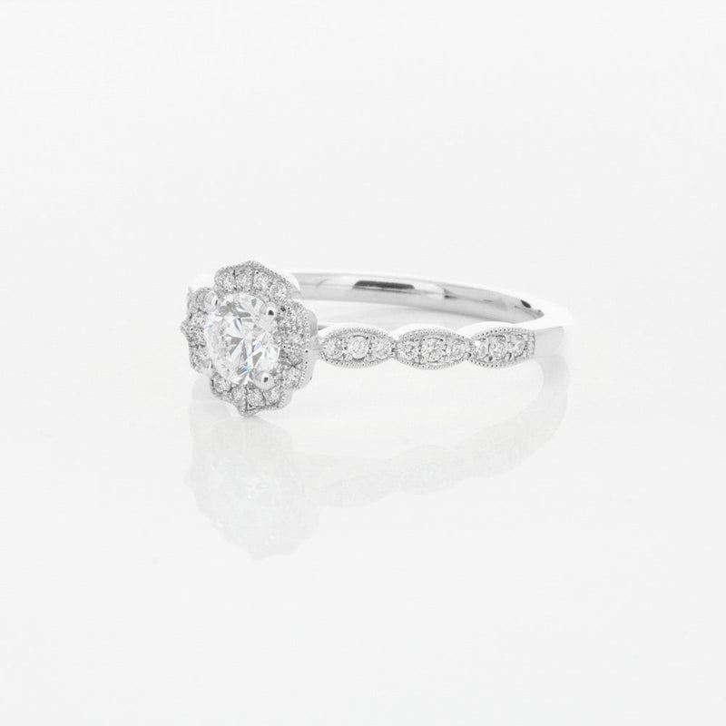 18ct White Gold .47ct Diamond Paramount Ring-Ring-Walker & Hall