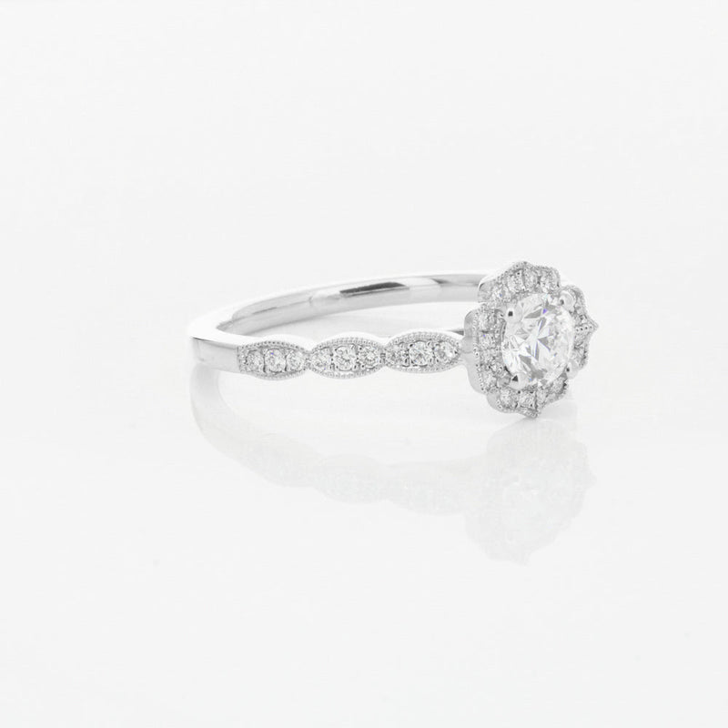 18ct White Gold .47ct Diamond Paramount Ring-Ring-Walker & Hall
