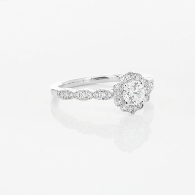 18ct White Gold .47ct Diamond Paramount Ring-Ring-Walker & Hall