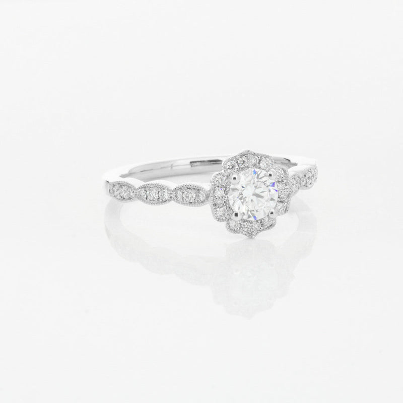 18ct White Gold .47ct Diamond Paramount Ring-Ring-Walker & Hall