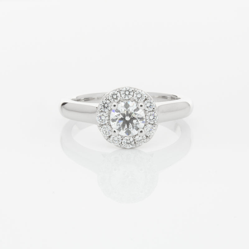 18ct White Gold .51ct Diamond Eclipse Ring-Ring-Walker & Hall