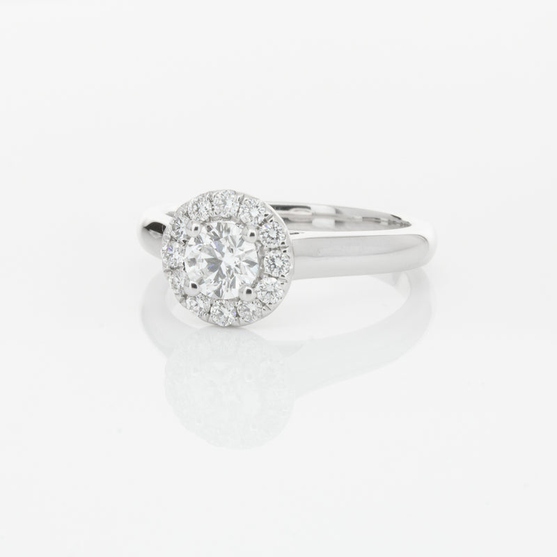 18ct White Gold .51ct Diamond Eclipse Ring-Ring-Walker & Hall
