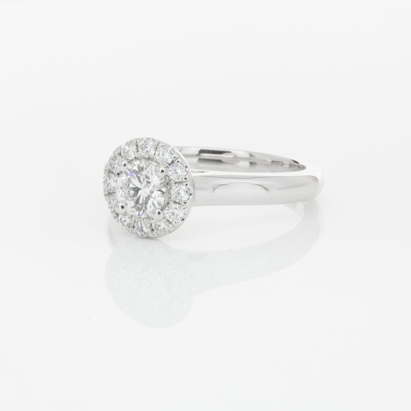18ct White Gold .51ct Diamond Eclipse Ring-Ring-Walker & Hall