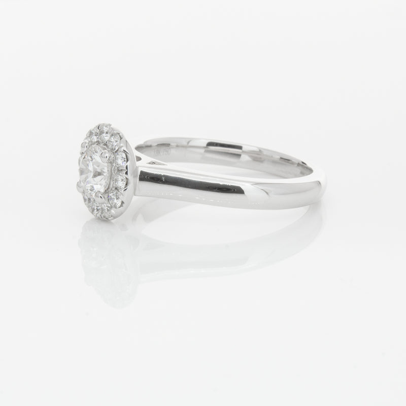 18ct White Gold .51ct Diamond Eclipse Ring-Ring-Walker & Hall