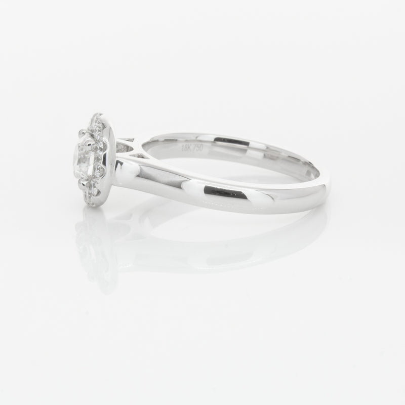 18ct White Gold .51ct Diamond Eclipse Ring-Ring-Walker & Hall