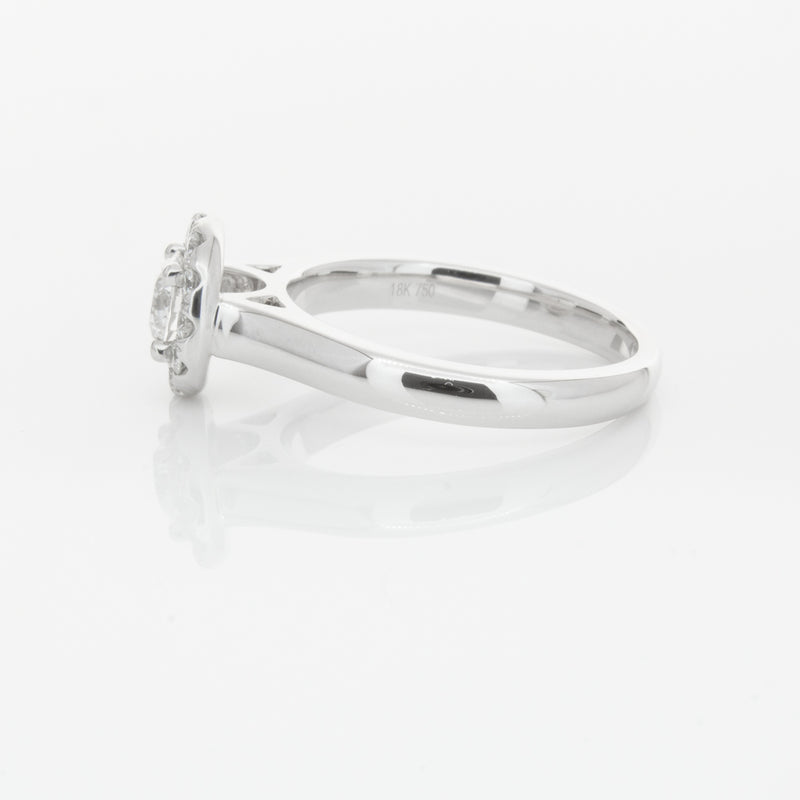 18ct White Gold .51ct Diamond Eclipse Ring-Ring-Walker & Hall