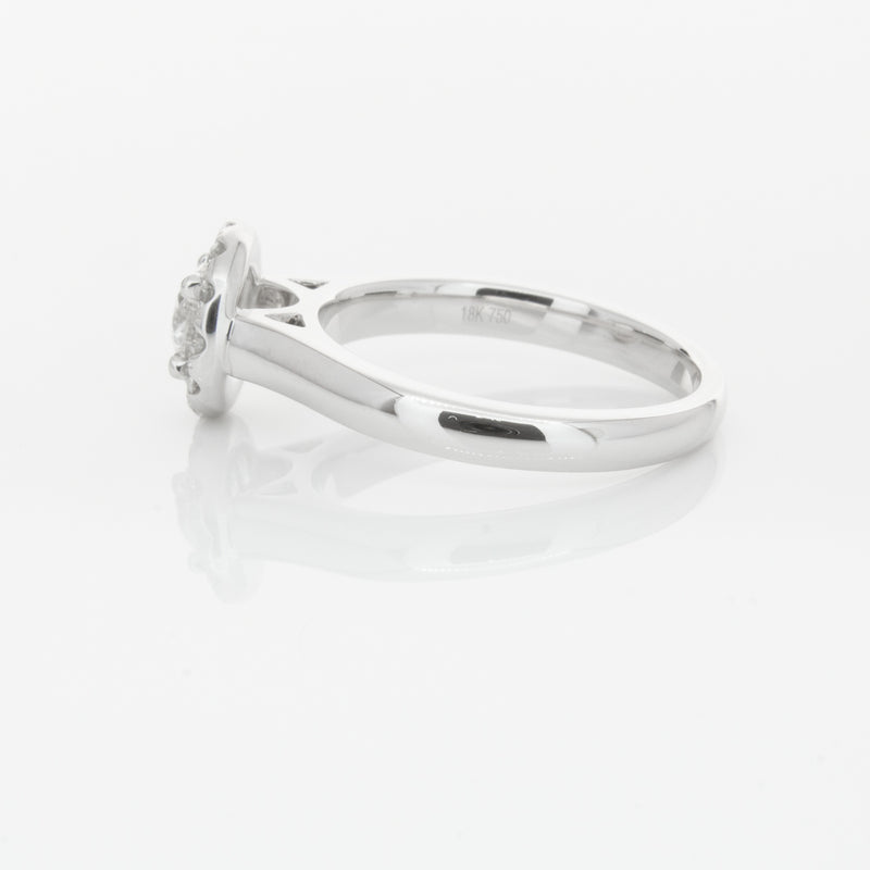 18ct White Gold .51ct Diamond Eclipse Ring-Ring-Walker & Hall