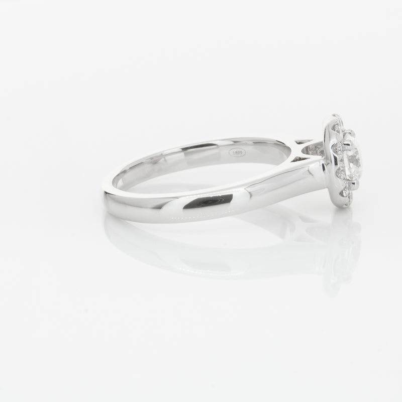 18ct White Gold .51ct Diamond Eclipse Ring-Ring-Walker & Hall
