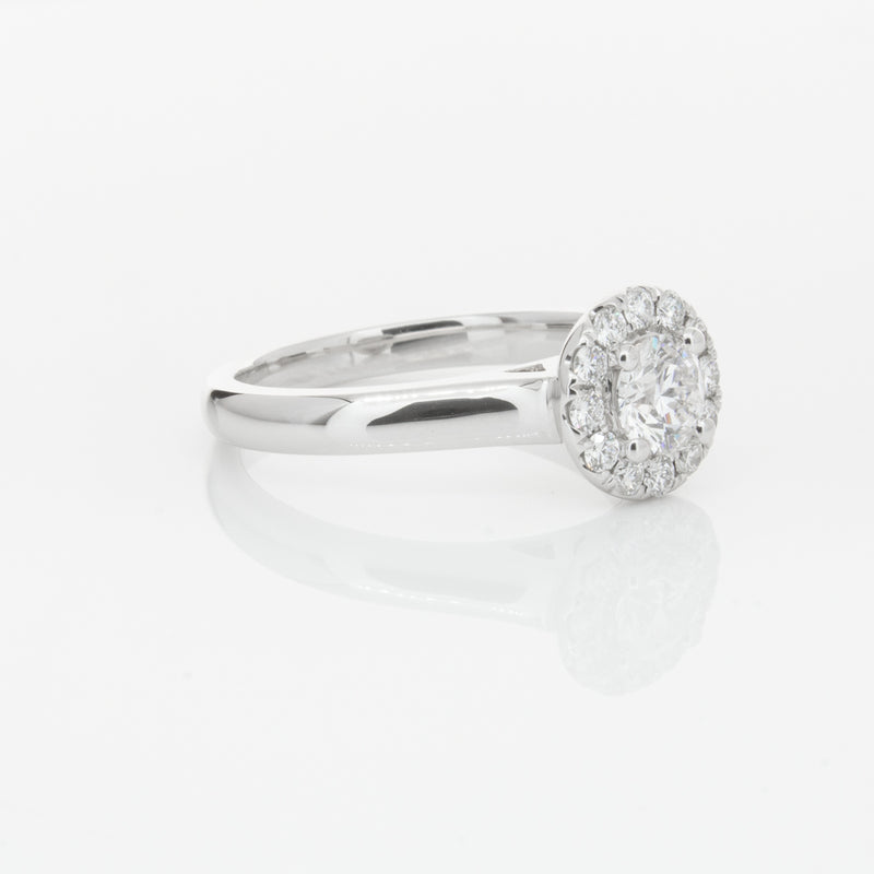 18ct White Gold .51ct Diamond Eclipse Ring-Ring-Walker & Hall