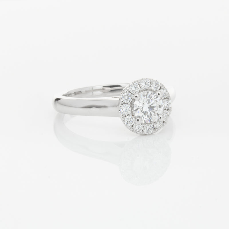 18ct White Gold .51ct Diamond Eclipse Ring-Ring-Walker & Hall