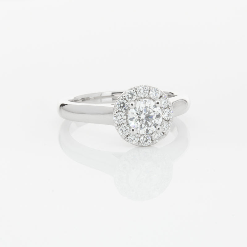 18ct White Gold .51ct Diamond Eclipse Ring-Ring-Walker & Hall