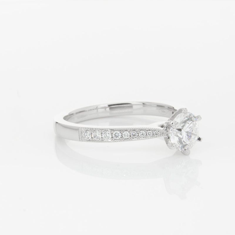 18ct White Gold .70ct Diamond Zenith Ring-Ring-Walker & Hall