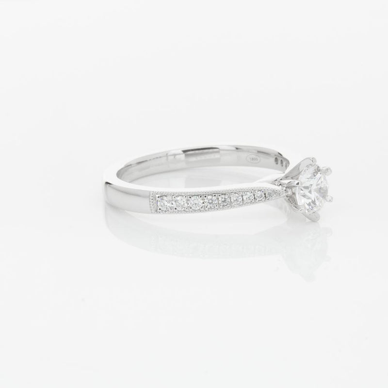 18ct White Gold .40ct Diamond Zenith Ring-Ring-Walker & Hall