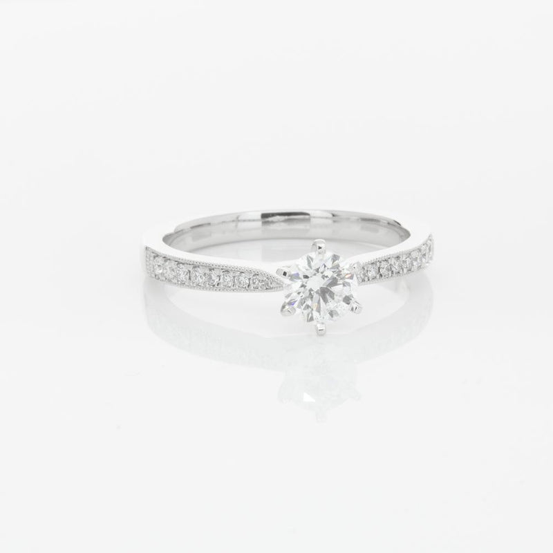 18ct White Gold .40ct Diamond Zenith Ring-Ring-Walker & Hall