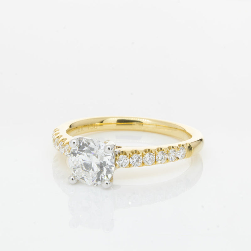 18ct Yellow Gold 1.00ct Diamond Meridien Ring-Ring-Walker & Hall