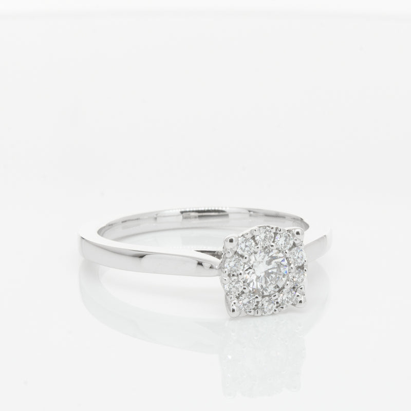 18ct White Gold Diamond Constance Ring-Ring-Walker & Hall