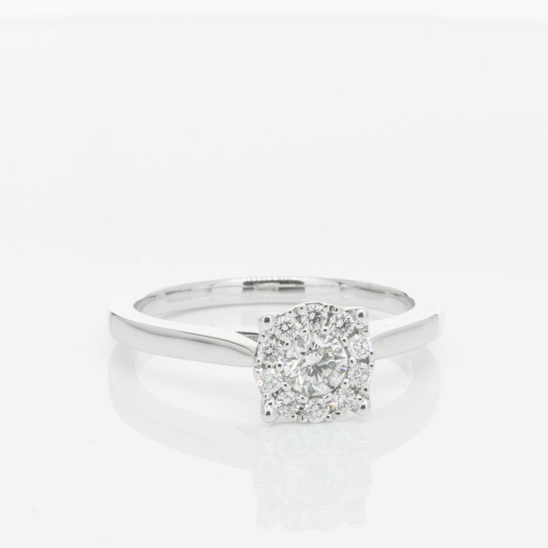 18ct White Gold Diamond Constance Ring-Ring-Walker & Hall