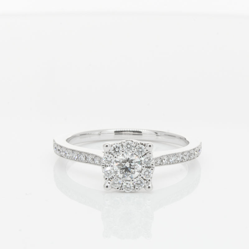 18ct White Gold Diamond Galaxis Ring-Ring-Walker & Hall