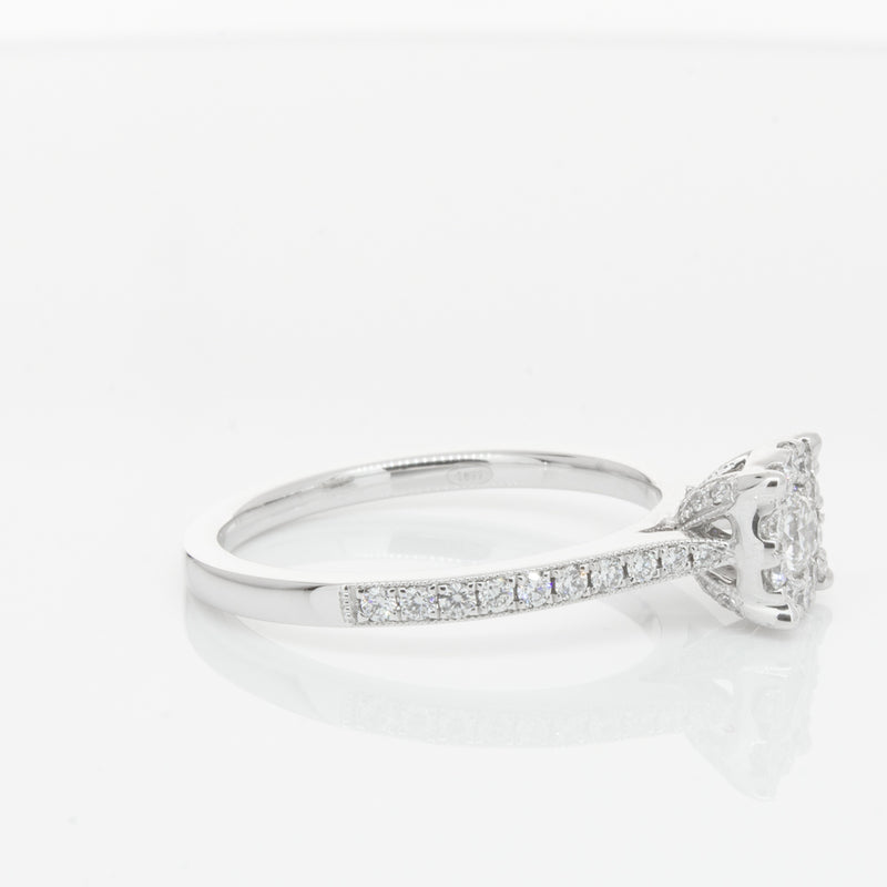 18ct White Gold Diamond Galaxis Ring-Ring-Walker & Hall