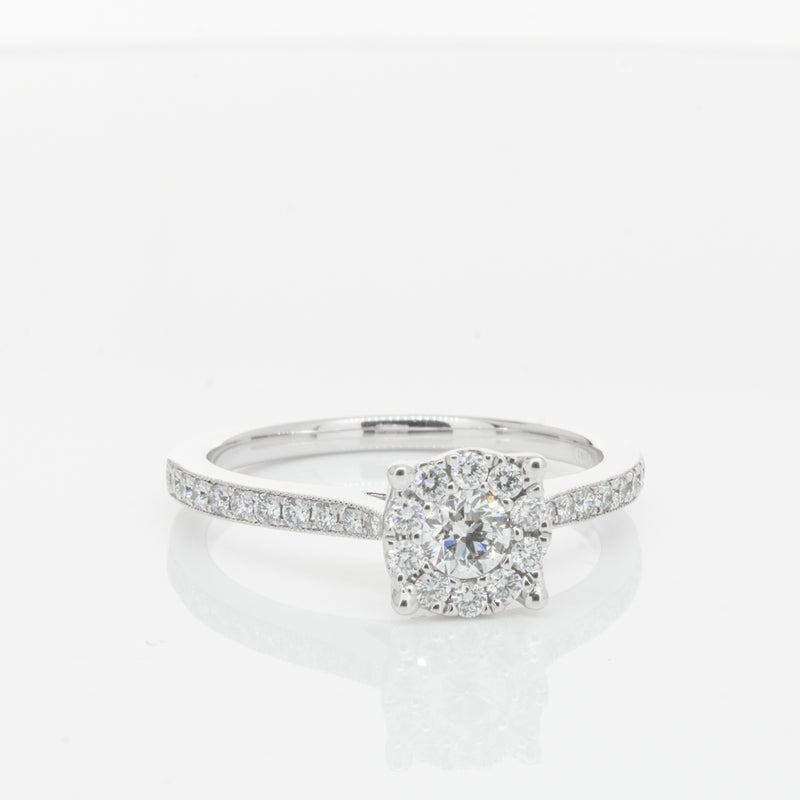 18ct White Gold Diamond Galaxis Ring-Ring-Walker & Hall