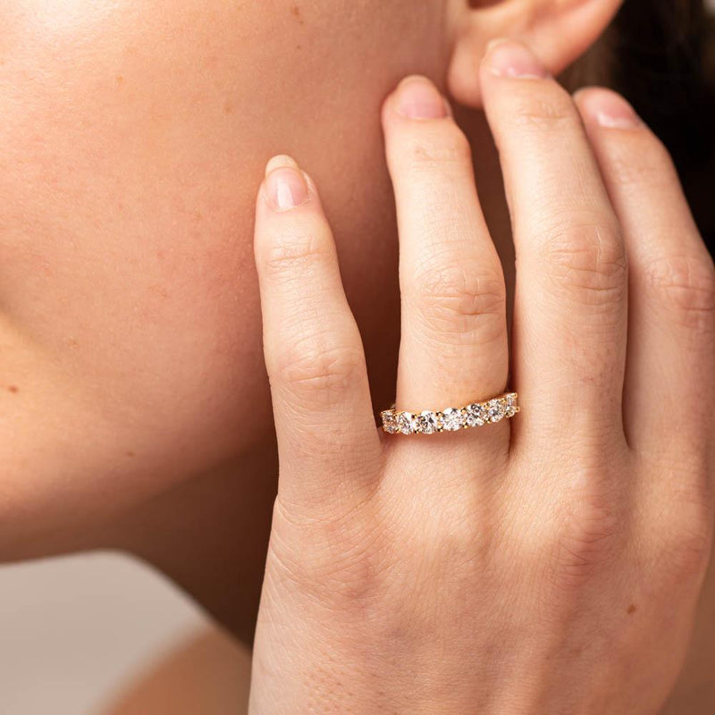 18ct Yellow Gold 1.30ct Diamond Panorama Ring-Ring-Walker & Hall