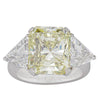 Platinum 10.09ct Radiant Cut Yellow Diamond Ring - Walker & Hall