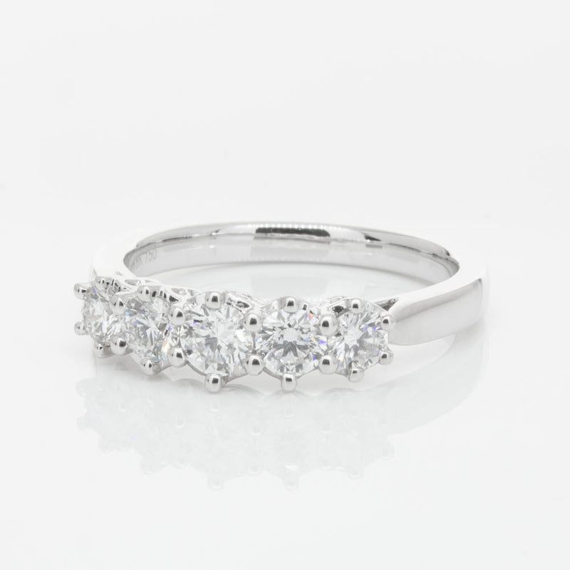 18ct White Gold Diamond Monarch Ring-Ring-Walker & Hall