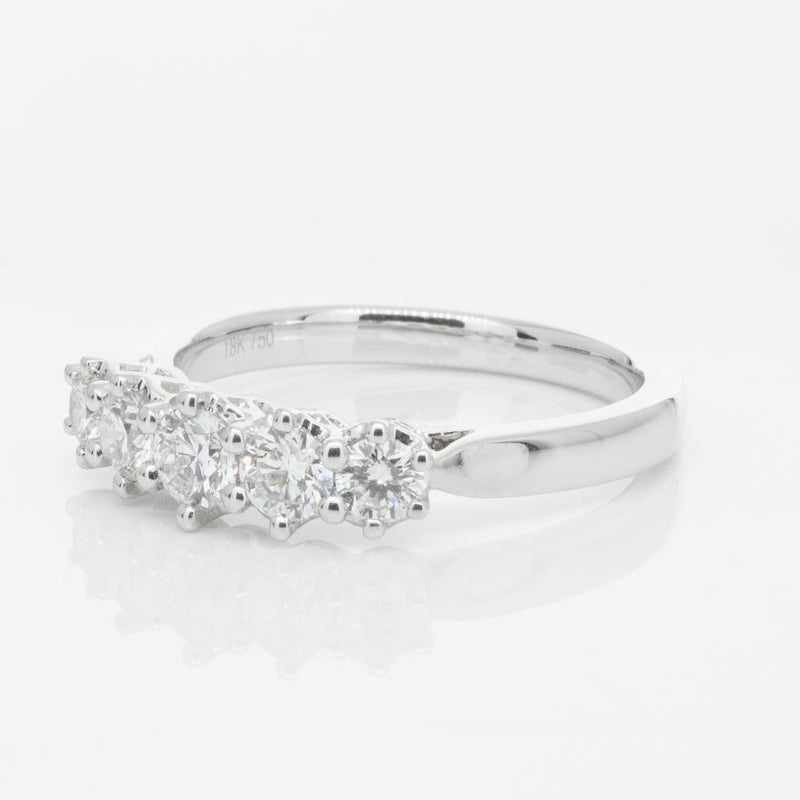 18ct White Gold Diamond Monarch Ring-Ring-Walker & Hall