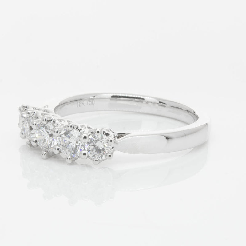 18ct White Gold Diamond Monarch Ring-Ring-Walker & Hall