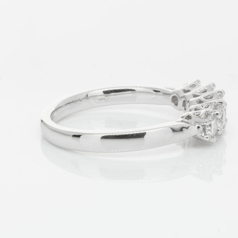 18ct White Gold Diamond Monarch Ring-Ring-Walker & Hall