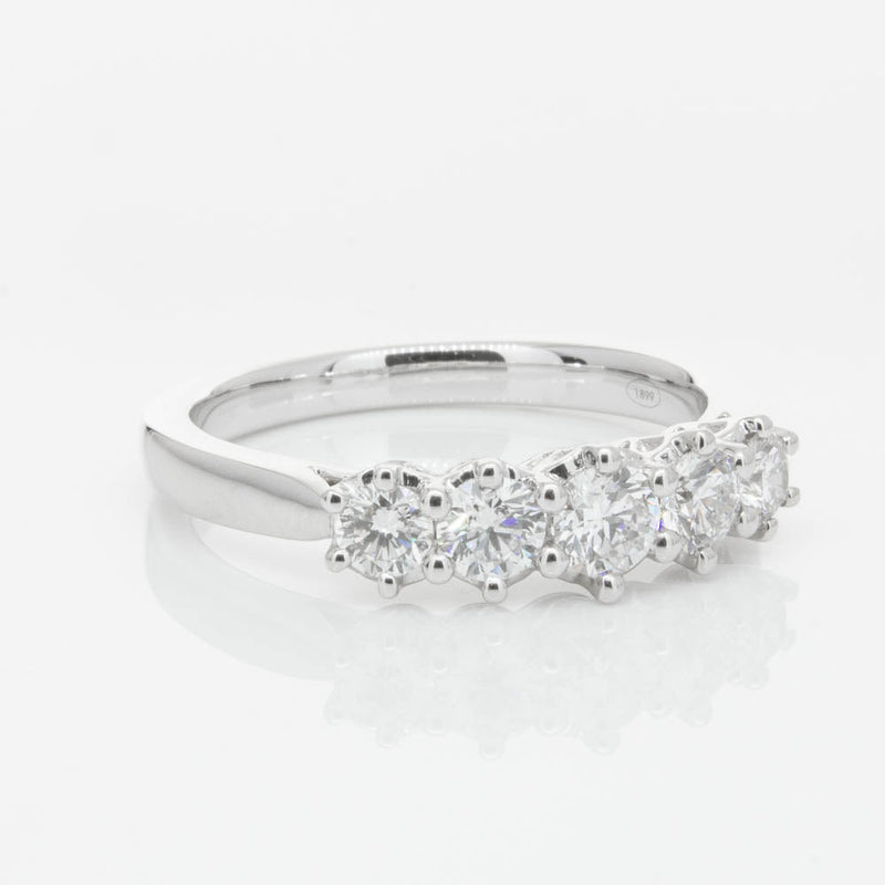 18ct White Gold Diamond Monarch Ring-Ring-Walker & Hall
