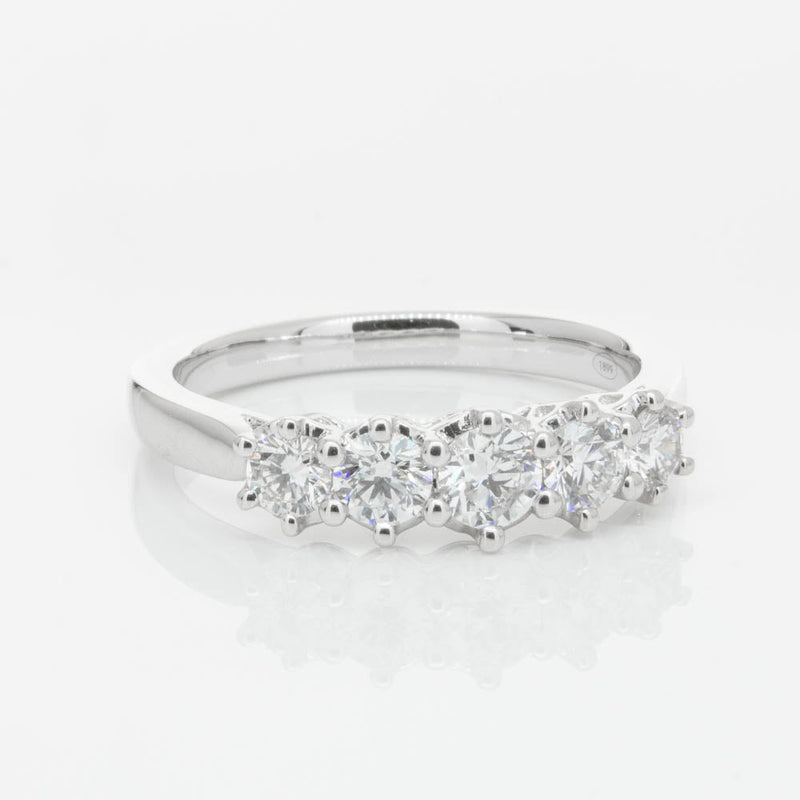 18ct White Gold Diamond Monarch Ring-Ring-Walker & Hall