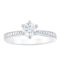 18ct White Gold .70ct Diamond Zenith Ring-Ring-Walker & Hall