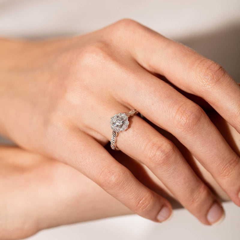 18ct White Gold .47ct Diamond Paramount Ring-Ring-Walker & Hall
