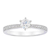 18ct White Gold .40ct Diamond Zenith Ring-Ring-Walker & Hall