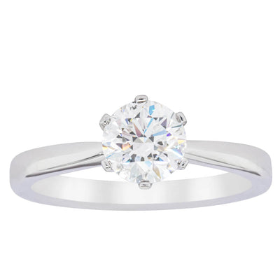 18ct White Gold 1.04ct Diamond Nova Ring-Ring-Walker & Hall