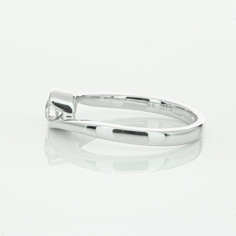 18ct White Gold .30ct Diamond Embrace Ring-Ring-Walker & Hall