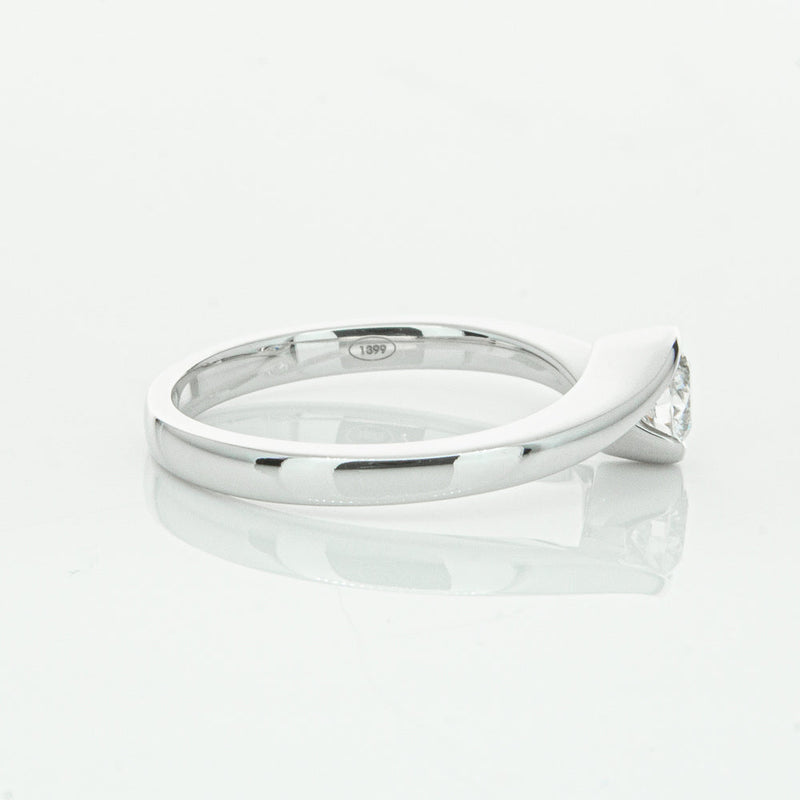 18ct White Gold .30ct Diamond Embrace Ring-Ring-Walker & Hall