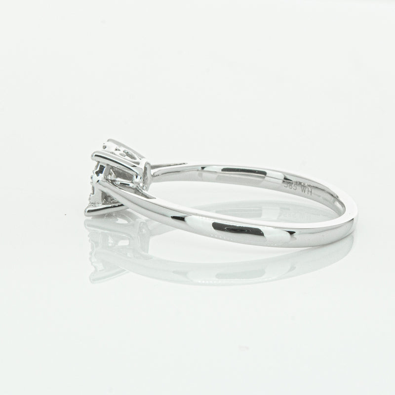 14ct White Gold Diamond Coronet Ring-Ring-Walker & Hall