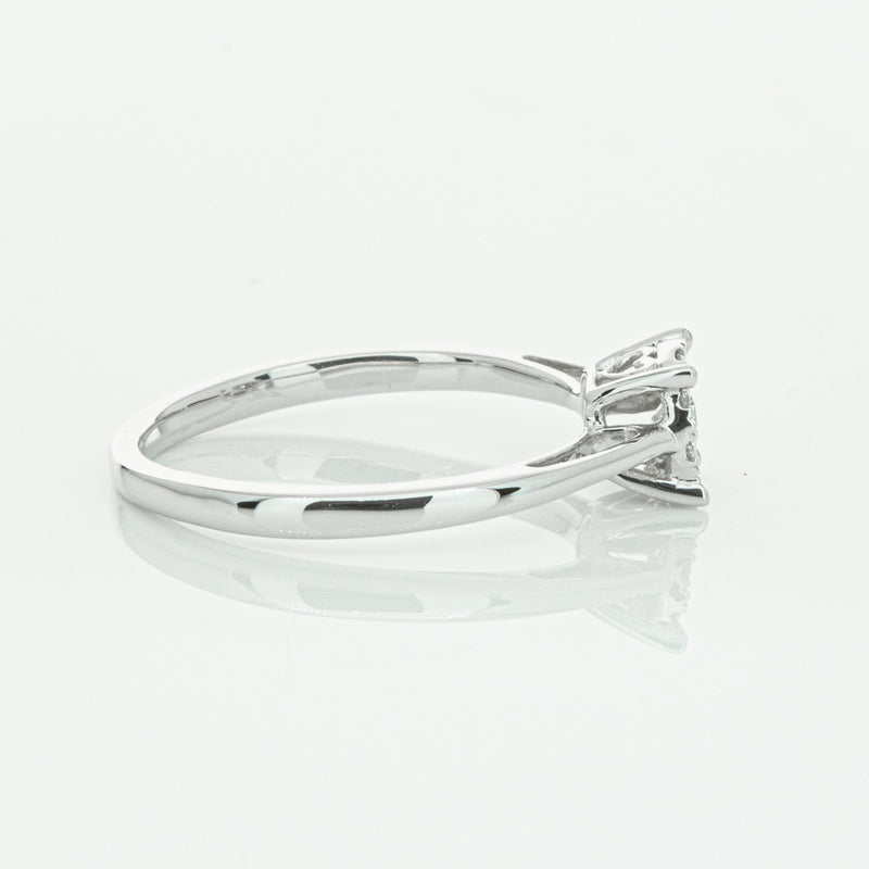 14ct White Gold Diamond Coronet Ring-Ring-Walker & Hall