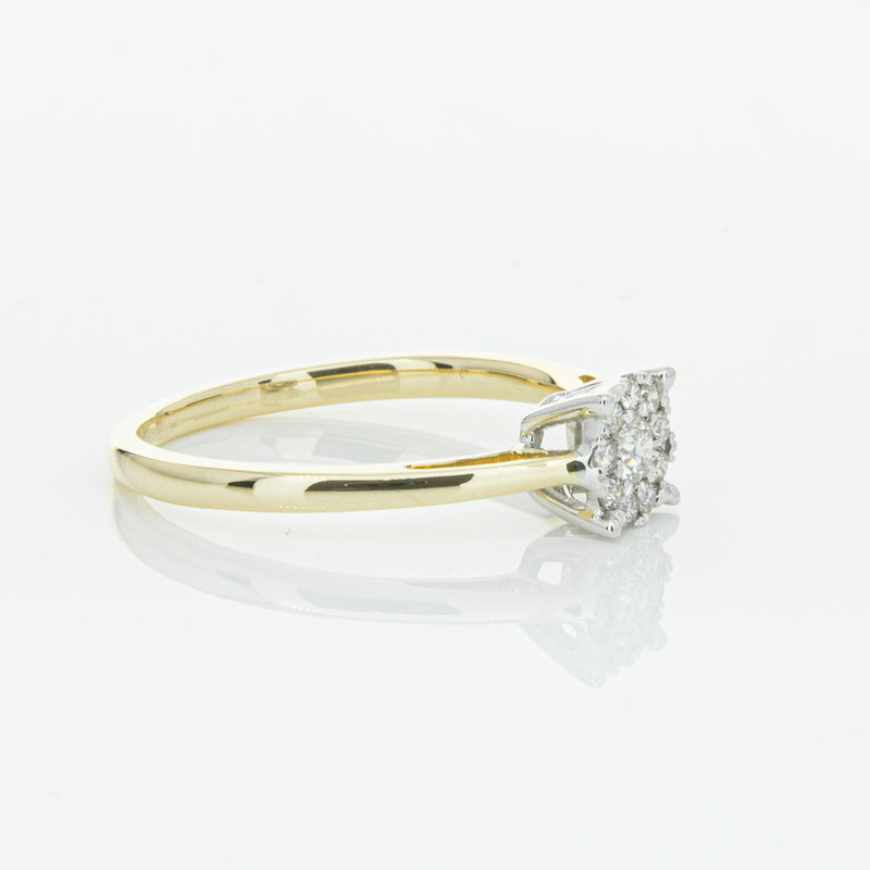 14ct Yellow Gold Diamond Coronet Ring-Ring-Walker & Hall