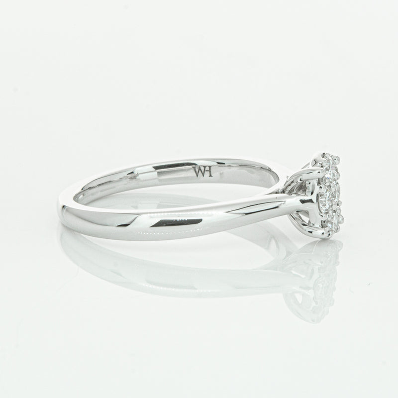 14ct White Gold Diamond Mila Ring-Ring-Walker & Hall