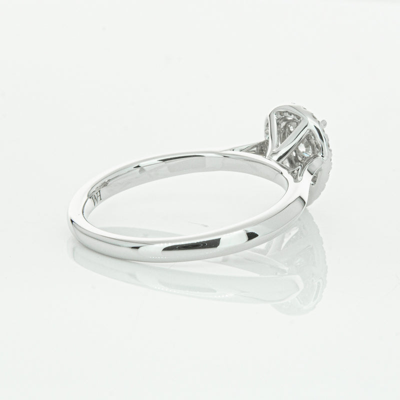 14ct White Gold Diamond Pear Saturn Ring-Ring-Walker & Hall