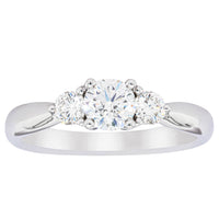 18ct White Gold .50ct Diamond Elysian Ring-Ring-Walker & Hall