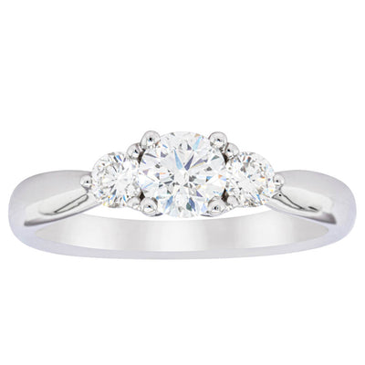 18ct White Gold .50ct Diamond Elysian Ring-Ring-Walker & Hall